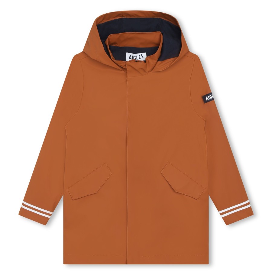 Clothes AIGLE  | Hooded Raincoat Brick